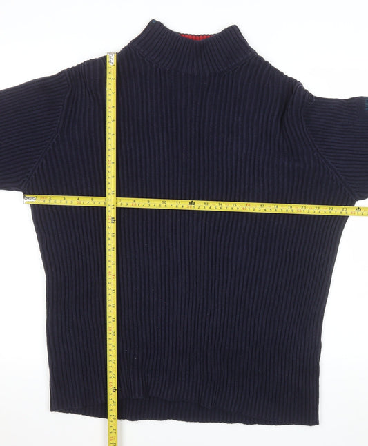 Mens UK Size M Nautica Blue Pullover Jumper