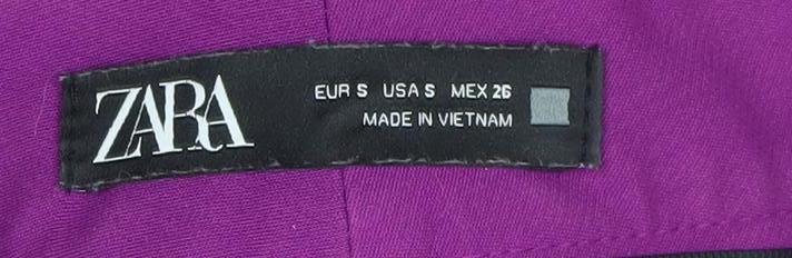 Womens UK Size S Zara Slim Fit Business Casual Purple Trousers