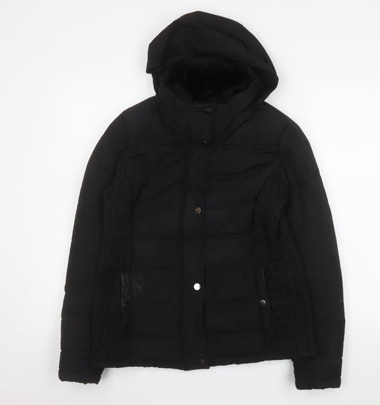 Womens UK Size 10 TU Black Puffer Jacket