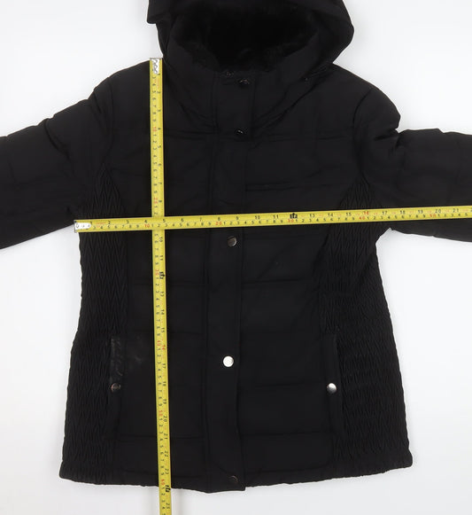 Womens UK Size 10 TU Black Puffer Jacket