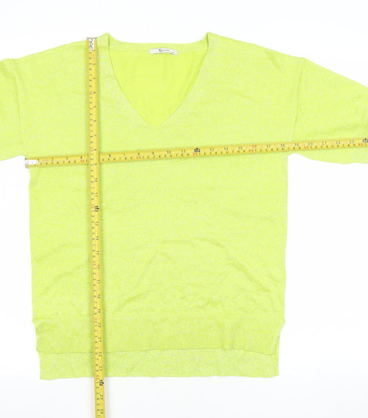 Womens UK Size 10 TU Yellow Basic T-Shirt