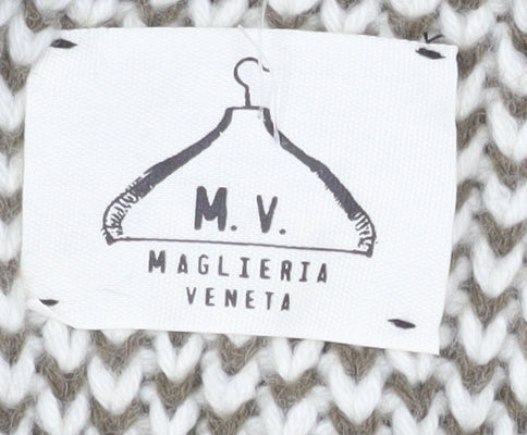 Womens UK Size S Maglieria Veneta Brown Cardigan Jumper