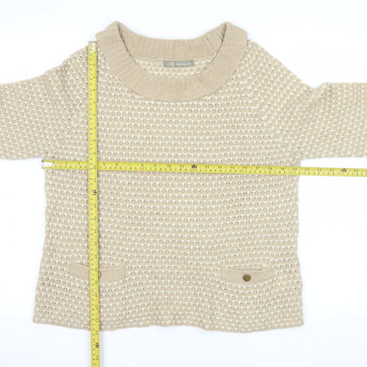 Womens UK Size 12 Marks and Spencer Beige Pullover Jumper