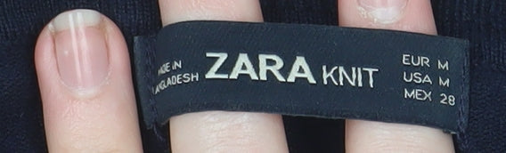 Womens UK Size 12 Zara Blue Pullover Jumper