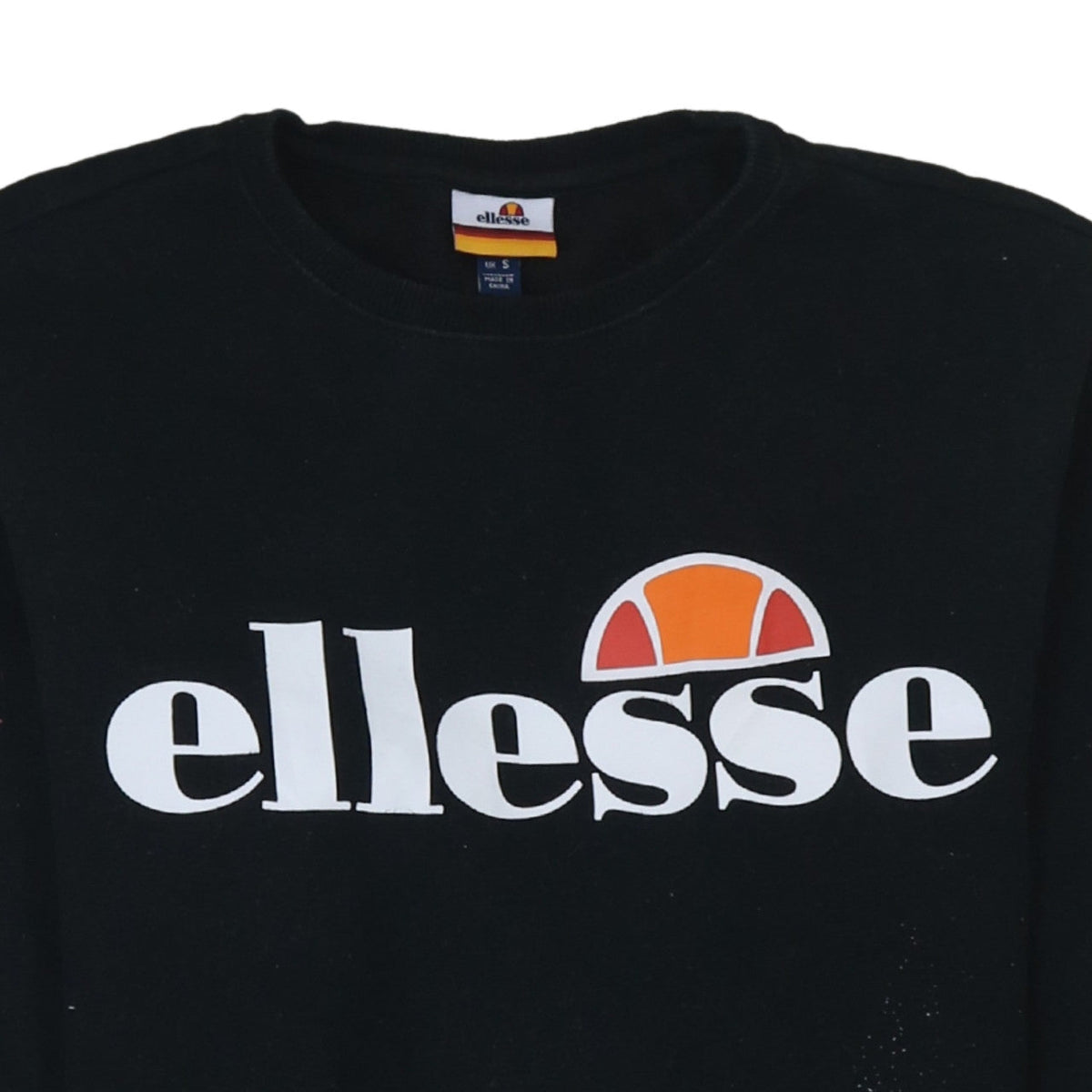 Mens UK Size S ellesse Black Pullover Sweatshirt