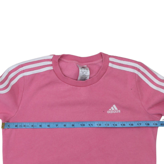 Womens UK Size 12-14 adidas Pink Pullover Sweatshirt