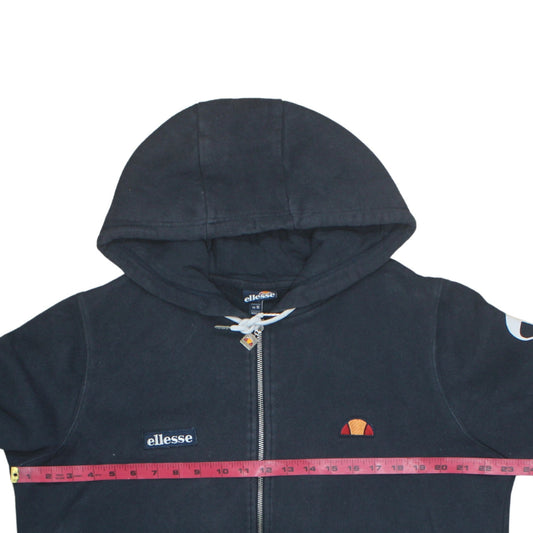 Womens UK Size 16 ellesse Black Full Zip Hoodie