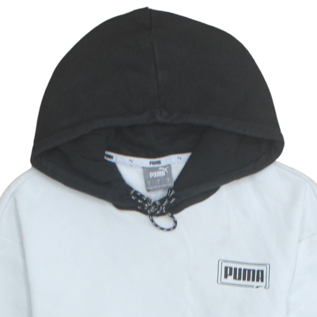 Mens UK Size S PUMA White Pullover Hoodie