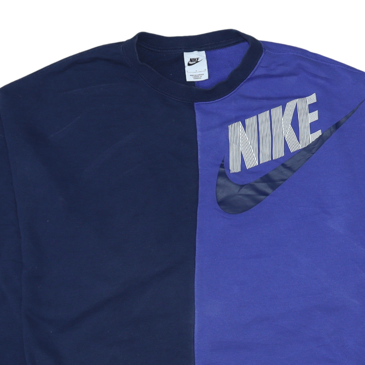 Womens UK Size L Nike Blue Pullover Sweatshirt
