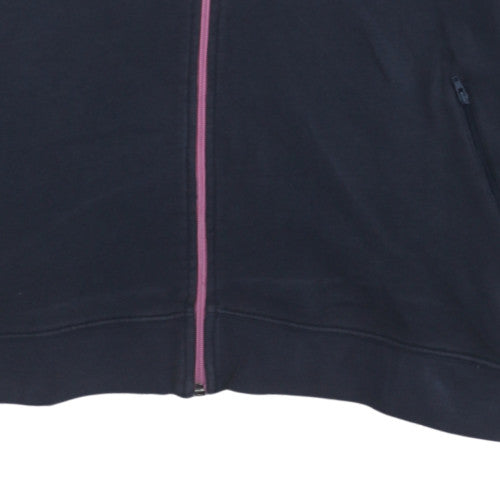 Womens UK Size L adidas Blue Full Zip Hoodie
