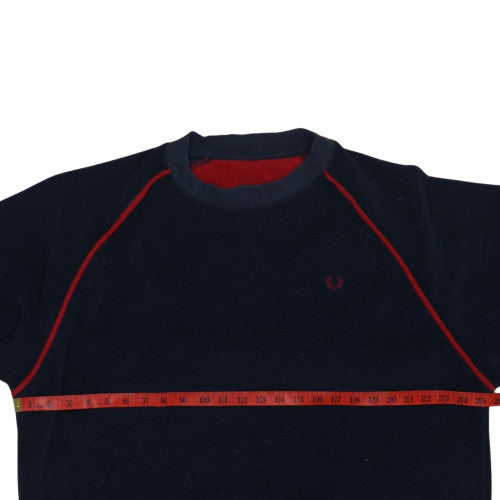 Mens UK Size XL Fred Perry Blue Pullover Sweatshirt