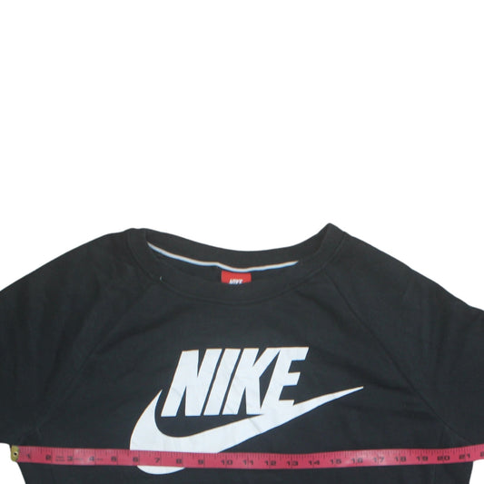 Womens UK Size M Nike Black Pullover Sweatshirt