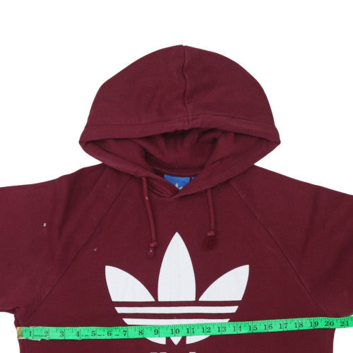 Mens UK Size S adidas Red Pullover Hoodie