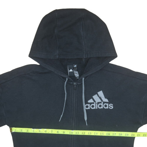 Mens UK Size M adidas Black Full Zip Hoodie