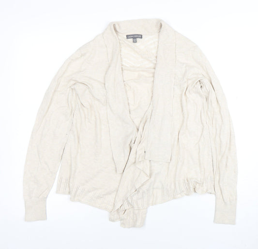 Womens UK Size 10 Laura Ashley Beige Wrap Blouse