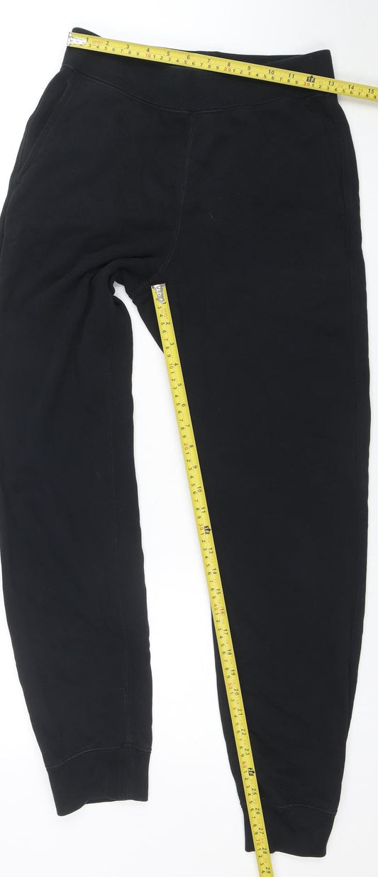 Womens UK Size S Uniqlo Regular Fit Jogger Black Trousers