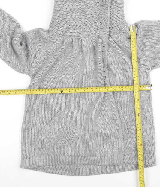 Womens UK Size 10 Xhye Grey Cardigan Jumper