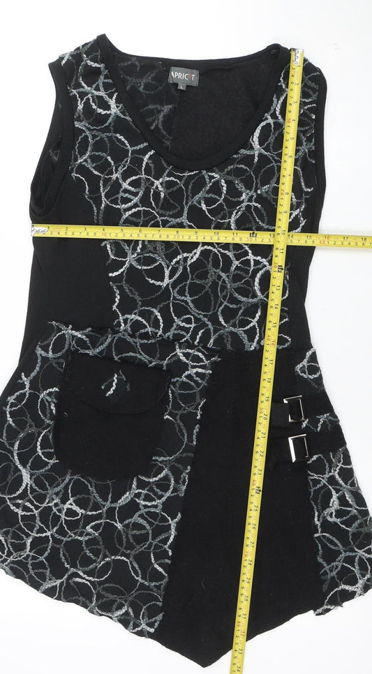 Apricot Women’s Black Geometric Lace Tank Dress L