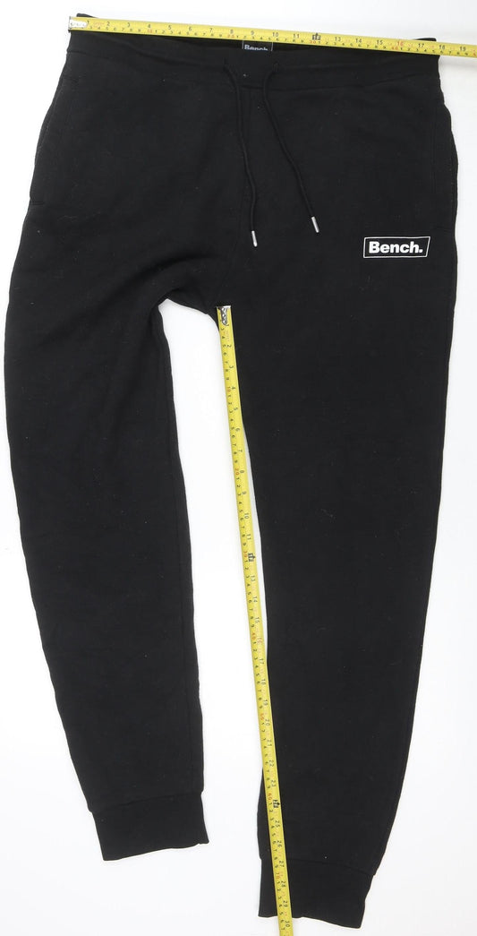 Mens UK Size XL Bench Regular Fit Jogger Black Trousers