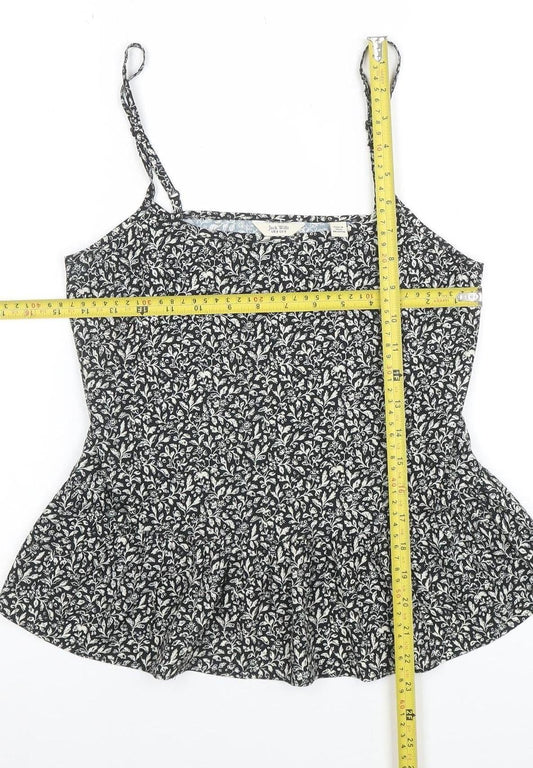Womens UK Size 8 Jack Wills Black Camisole Tank