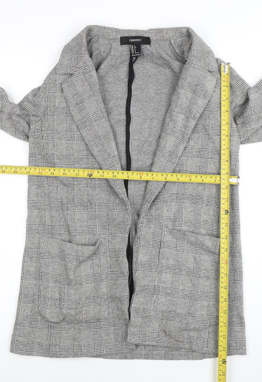 Womens UK Size S FOREVER 21 Regular Grey Blazer
