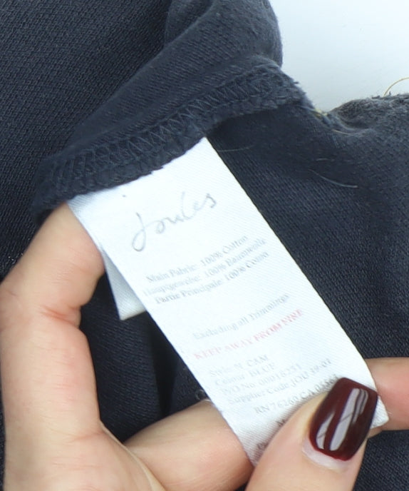 Joules Men’s Black Long Sleeve Polo Shirt S Classic Fit Cambridge Design
