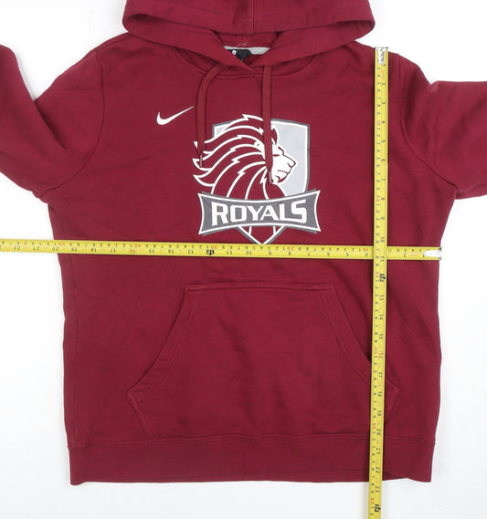 Womens UK Size S Nike Red Pullover Hoodie