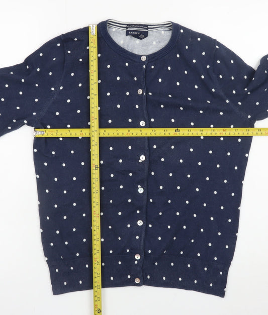 Womens UK Size S Lands’ End Blue Cardigan Jumper