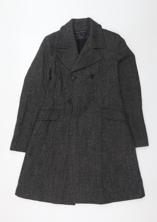 Womens UK Size 10 French Connection Black Pea Coat
