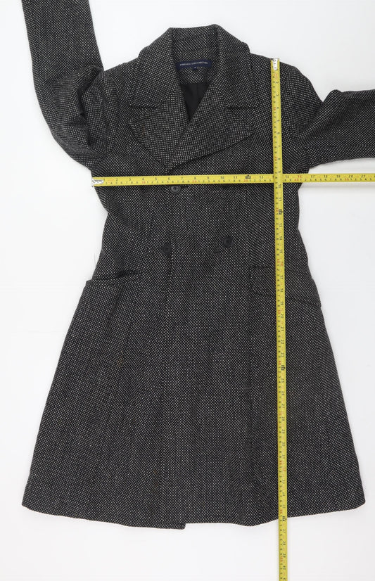 Womens UK Size 10 French Connection Black Pea Coat