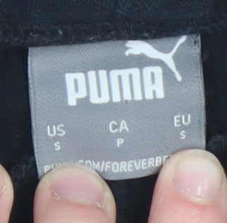 Mens UK Size S PUMA Regular Fit Jogger Black Trousers