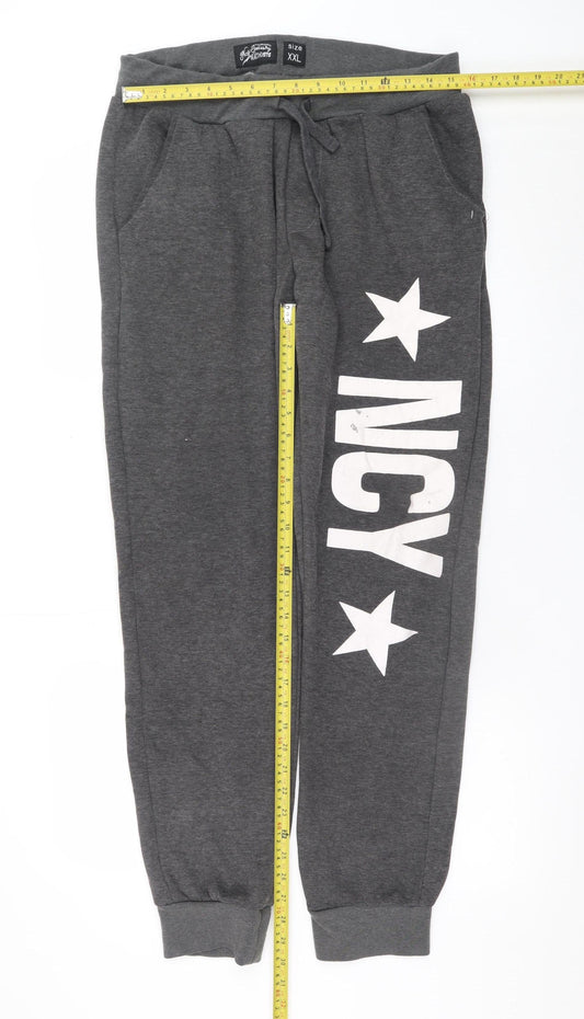 Womens UK Size 2XL Ncy Industry Regular Fit Jogger Grey Trousers