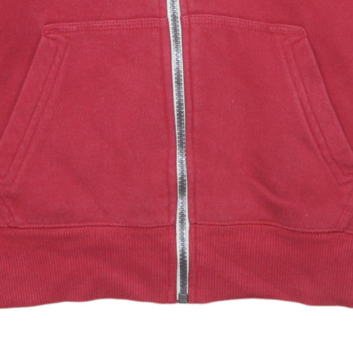 Additional view of Converse boys’ red full zip hoodie xl 13-15 years logo fleece sweatshirt