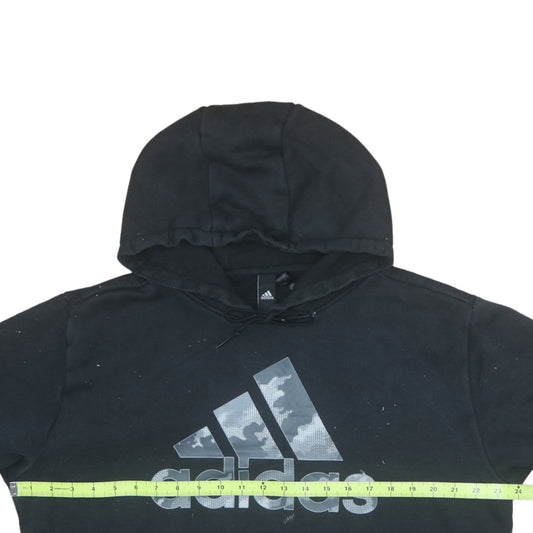 Mens UK Size L adidas Black Pullover Hoodie