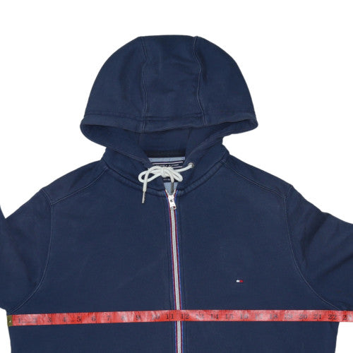 Mens UK Size M Tommy Hilfiger Blue Full Zip Hoodie