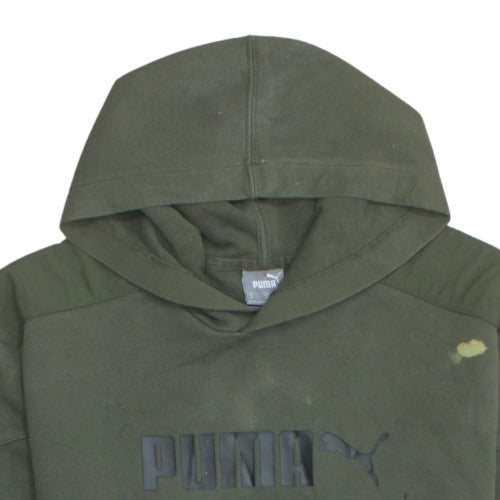 Mens UK Size M PUMA Green Pullover Hoodie