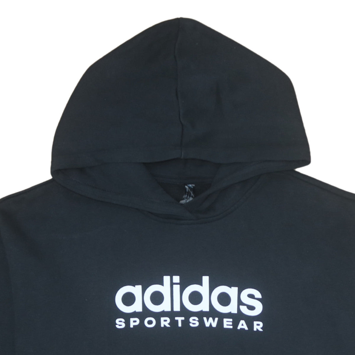 Additional view of Adidas Women Black Pullover Hoodie Large Sportswear Logo Cotton Blend