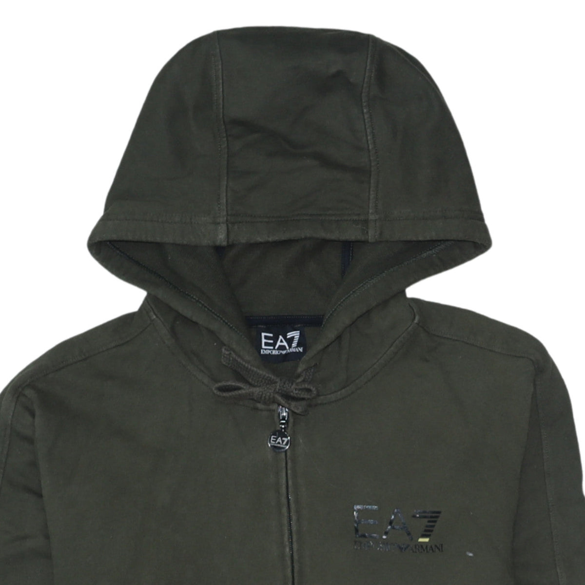 Additional view of Emporio Armani EA7 Men's Green Full Zip Hoodie, size S
