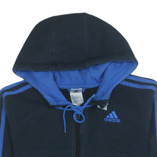 Mens UK Size S adidas Blue Full Zip Hoodie