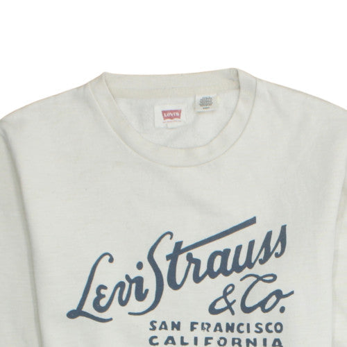 Mens UK Size S Levi's White Pullover Sweatshirt
