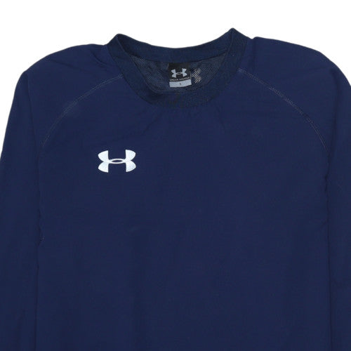 Mens UK Size S Under armour Blue Pullover Sweatshirt