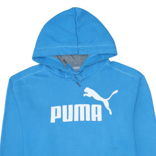 Mens UK Size L PUMA Blue Pullover Hoodie