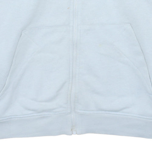 Mens UK Size M Nike White Full Zip Hoodie