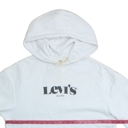 Mens UK Size M Levi's White Pullover Hoodie