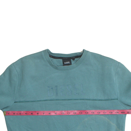Mens UK Size S Diesel Green Pullover Sweatshirt