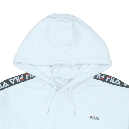 Mens UK Size M FILA White Pullover Hoodie