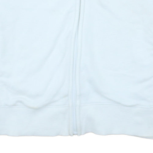 Additional view of Champion girls’ white full zip hoodie 2xl logo cotton blend sweatshirt