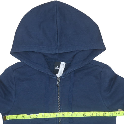 Womens UK Size S adidas Blue Full Zip Hoodie