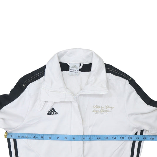 Adidas Men's White Track Jacket M Football Zip Activewear