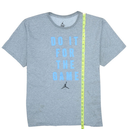 Jordan Men's Grey Dri-Fit Graphic T-Shirt XXL Athletic Fit